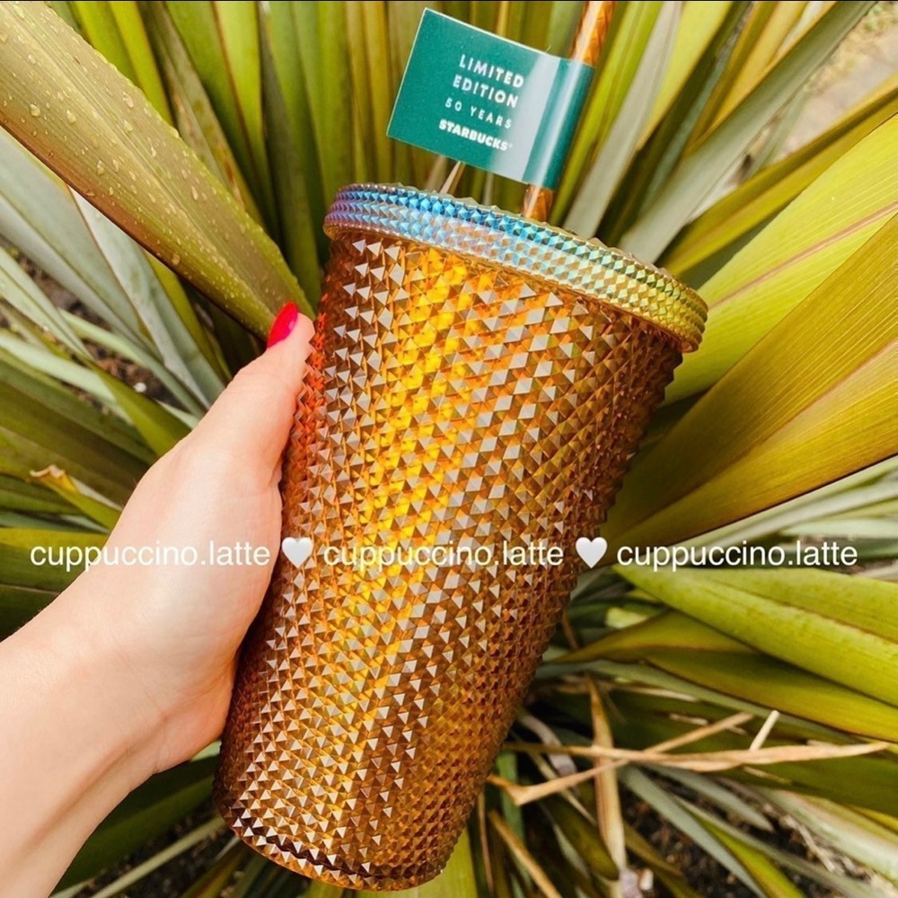✨NEW SET✨Starbucks 50th Anniversary Honeycomb Venti & Grande Studded Tumblers - Picture 10 of 14
